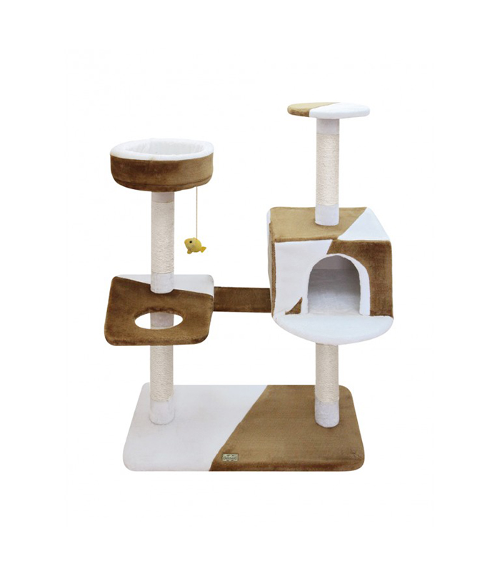 CAMILA Cat Pole Brown/White