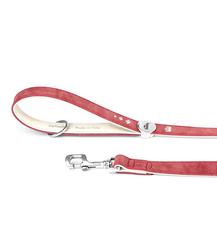 Leash Royal Faux Leather Cream & Bordeaux Embroded Crown Queen White Bronze
