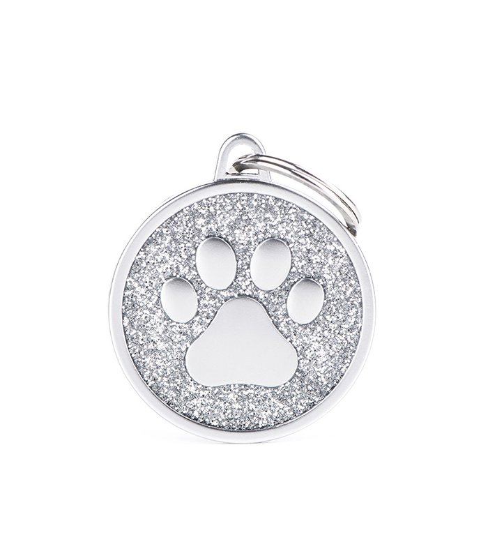 Paw Glitter Grey