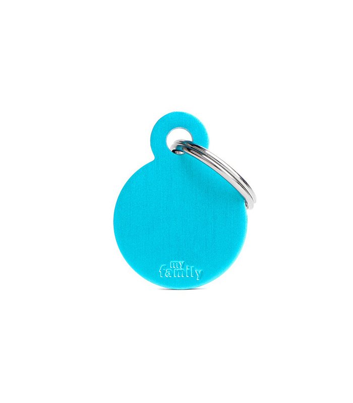 Small Round Aluminum Light Blue