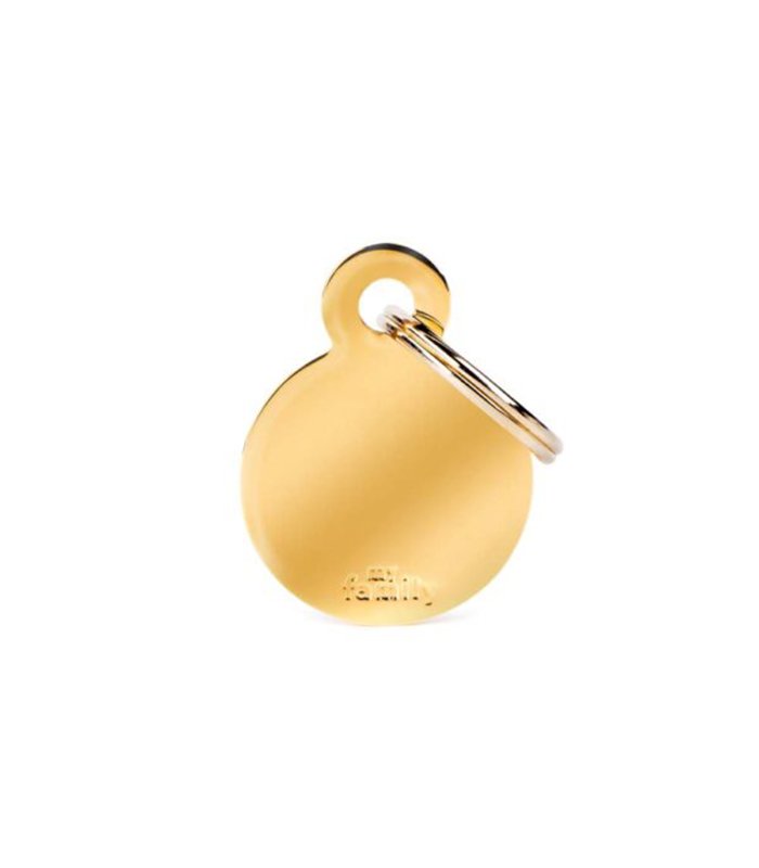 Small Round Golden Brass